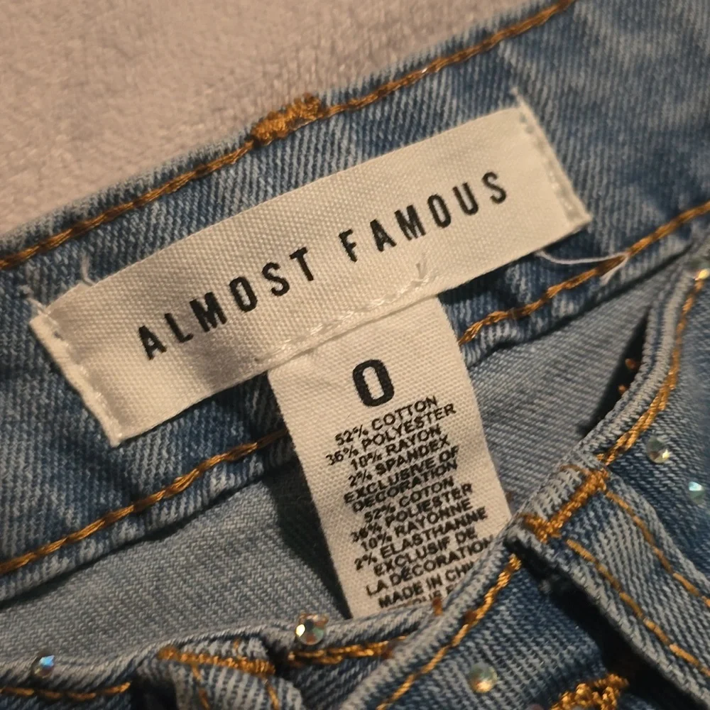 Almost Famous Sparkling Blue Flare Jeans - Picture 5 of 12